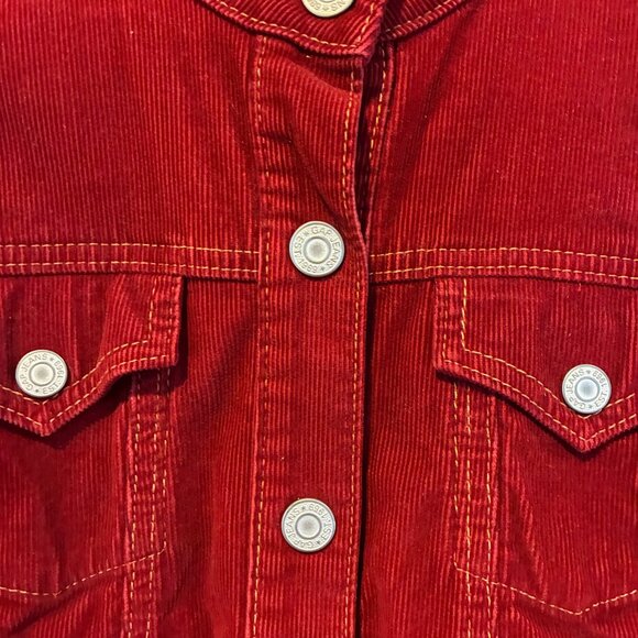 Gap Y2KRust Red Corduroy Jacket Trucker Style Jean Jacket - Small - Picture 3 of 4